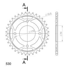 GALINĖ ŽVAIGŽDĖ SUPERSPROX RFE-246:36-BLK, JUODOS SPALVOS 36T, 530