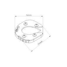 KICKSTAND EXTENSION PUIG 20187N, JUODOS SPALVOS