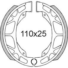 BŪGNINIŲ STABDŽIŲ TRINKELĖS RMS 225120091 GALINIS