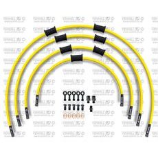STANDARD FRONT BRAKE HOSE KIT VENHILL POWERHOSEPLUS BMW-11005FB-YE (4 ŽARNELĖS RINKINYJE) YELLOW HOSES, BLACK FITTINGS