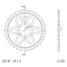 GALINĖ ŽVAIGŽDĖ SUPERSPROX RFE-814:45-BLK, JUODOS SPALVOS 45T, 530