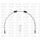 Galinės stabdžių žarnelės rinkinys Venhill POWERHOSEPLUS DUC-9009R-WT (1 žarnelė rinkinyje) White hoses, chromed fittings