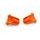 Spare rubber end protector PUIG R19 3148T, oranžinės spalvos
