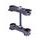 Triple clamp X-TRIG ROCS TECH 40704009, juodos spalvos 14mm