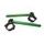 Aluminium-forged clip-ons ACCOSSATO CP003 with metal clamp composed of 2 half-rings 10 degrees inclination, green