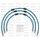 STANDARD Front brake hose kit Venhill POWERHOSEPLUS KAW-2002FS-TB (3 žarnelės rinkinyje) Translucent blue hoses, stainless steel fittings