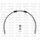 Galinės stabdžių žarnelės rinkinys Venhill POWERHOSEPLUS YAM-11008RB (1 žarnelė rinkinyje) Clear hoses, black fittings