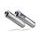 Dual slip-on exhaust GPR SATINOX A.12.SAT Brushed Stainless steel