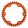 Rear ALU sprocket SUPERSPROX RAL-613:38-ORG, oranžinės spalvos 38T, 525
