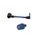 Lever guard ACCOSSATO with blue hose and joint right, aluminium