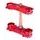 Triple clamp X-TRIG ROCS TECH 40101016, raudonos spalvos