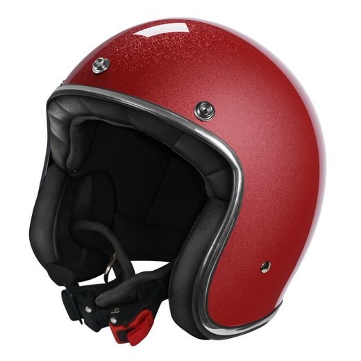 OPEN FACE HELMET STORMER QUARTZ GLITTER RED GLOSSY, M DYDŽIO