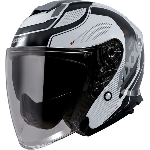 JET HELMET AXXIS MIRAGE SV ABS VILLAGE A1 GLOSS BLACK, XXL DYDŽIO