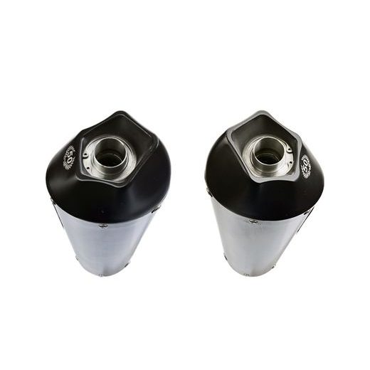 DUAL SLIP-ON EXHAUST GPR NEW GRAND PRIX EVO TITANIUM E4.A.56.GPAN.TO BRUSHED TITANIUM INCLUDING REMOVABLE DB KILLERS AND LINK PIPES