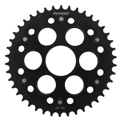 REAR SPROCKET SUPERSPROX STEALTH RST-755:42-BLK, JUODOS SPALVOS 42T, 520