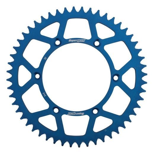 REAR ALU SPROCKET SUPERSPROX RAL-245:52-BLU, MĖLYNOS SPALVOS 52T, 520