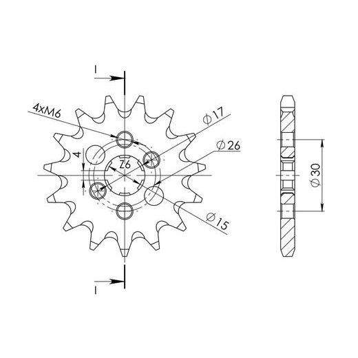 PRIEKINĖ ŽVAIGŽDĖ SUPERSPROX CST-252:13 13T, 420