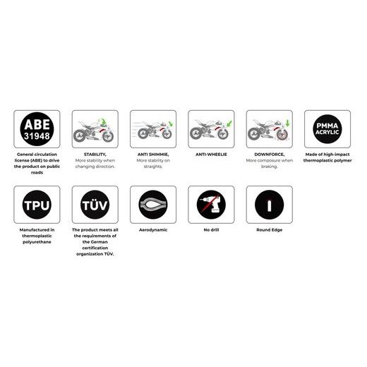 SIDE SPOILERS PUIG RACE 21570C ANGLIES PLUOŠTO SPALVA