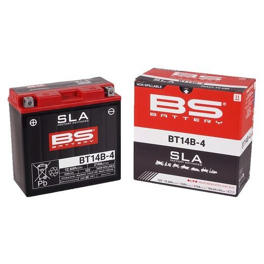 GAMYKLOJE AKTYVUOTAS AKUMULIATORIUS BS-BATTERY BT14B-4 (YT14B-4) SLA