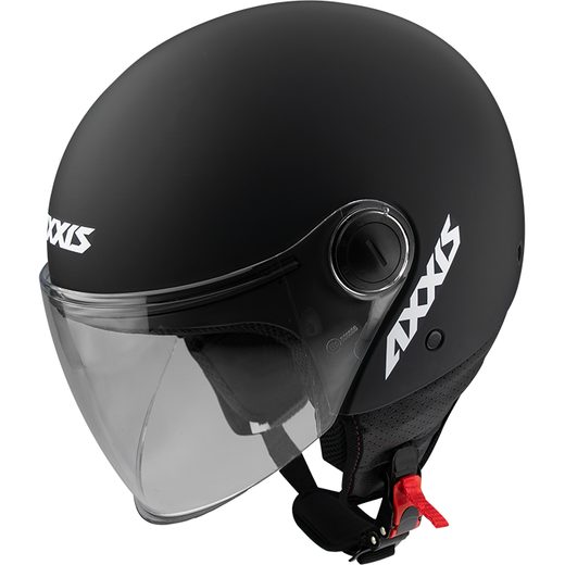 JET HELMET AXXIS SQUARE SOLID BLACK MATT, XS DYDŽIO