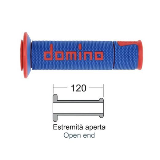 RANKENŲ KOMPLEKTAS VAIRAMS DOMINO ROAD-RACING 184161290 BLUE/RED