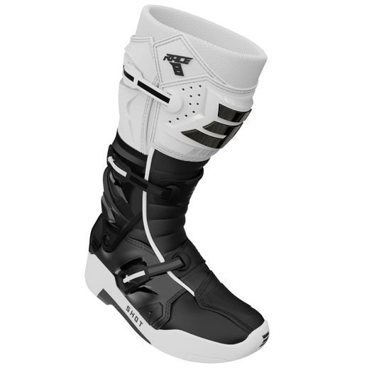 BOOTS SHOT RACE 8 A07-24A1-B03-43 WHITE / BLACK / CHROME 43 DYDŽIO