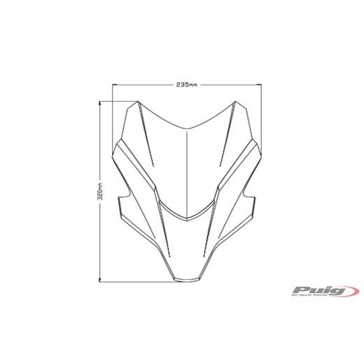 WINDSHIELD PUIG NEW. GEN SPORT 20618N, JUODOS SPALVOS