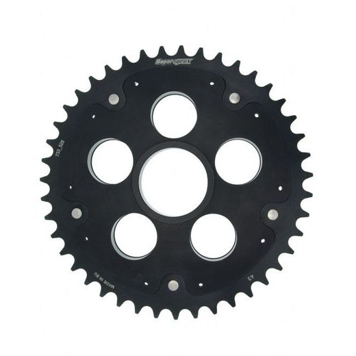 REAR SPROCKET STEALTH WITH ALLOY DISC SUPERSPROX RSA-733_525:43-BLK, JUODOS SPALVOS 43T, 520