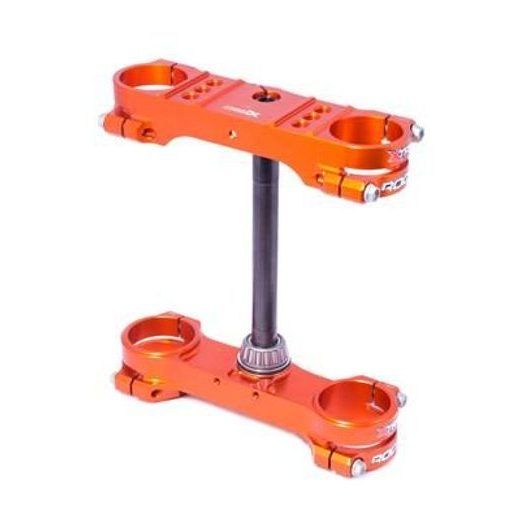 TRIPLE CLAMP X-TRIG ROCS TECH 40504002, ORANŽINĖS SPALVOS