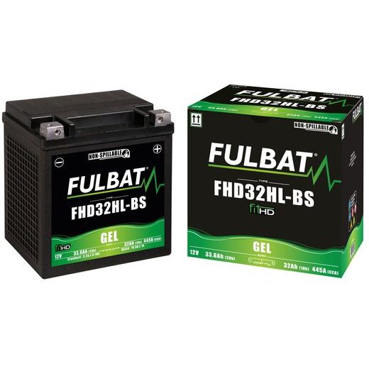 AKUMULIATORIUS SU ŽĖLĖ UŽPILDU FULBAT FHD32HL-BS GEL (YHD32HL-BS GEL)