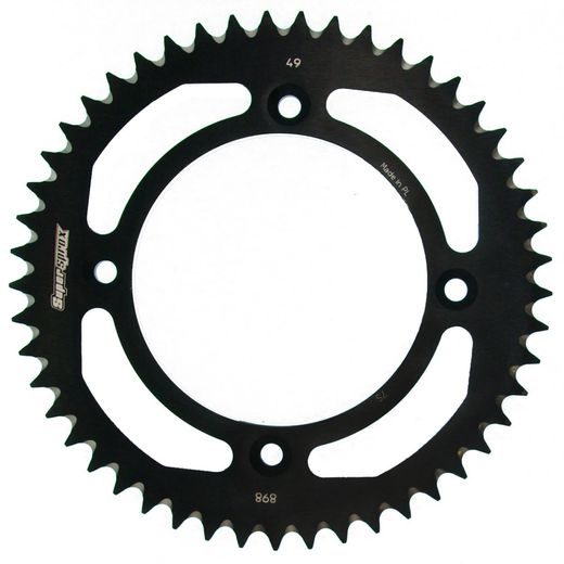 REAR ALU SPROCKET SUPERSPROX RAL-898:49-BLK, JUODOS SPALVOS 49T, 428