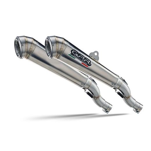 DUAL SLIP-ON EXHAUST GPR POWERCONE EVO MO.5.PCEV BRUSHED STAINLESS STEEL