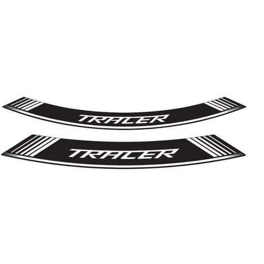 RATLANKIO LIPDUKAS PUIG TRACER 9293B, BALTOS SPALVOS SET OF 8 RIM STRIPS