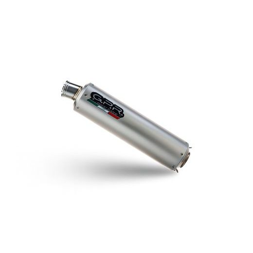 BOLT-ON SILENCER GPR INOX ROUND S.28.IT BRUSHED STAINLESS STEEL
