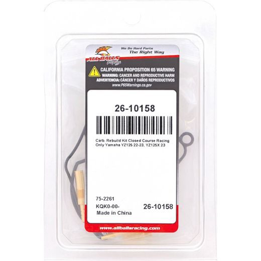 KARBIURATORIAUS REMONTINIS KOMPLEKTAS ALL BALLS RACING CARK26-10158