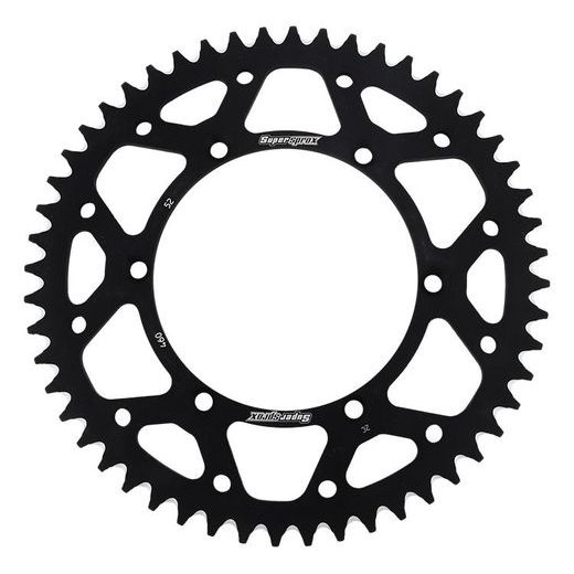 REAR ALU SPROCKET SUPERSPROX RAL-460:52-BLK, JUODOS SPALVOS 52T, 420