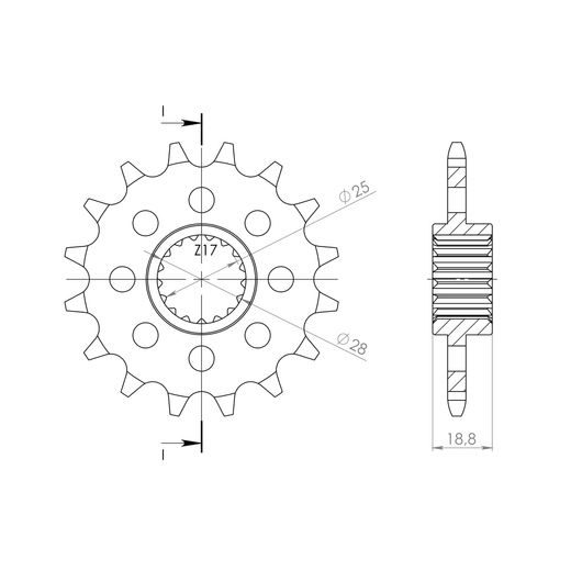 PRIEKINĖ ŽVAIGŽDĖ SUPERSPROX CST-705:17 17T, 520