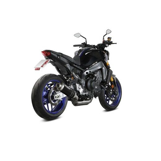 FULL EXHAUST SYSTEM 3X1 STORM OVAL Y.066.LX1B, JUODO PLIENO SPALVOS