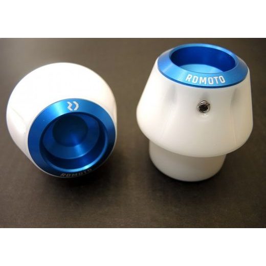 CRASH PROTECTORS RDMOTO KTM13N, BALTOS SPALVOS WITH BLUE CAPS