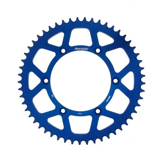 REAR ALU SPROCKET SUPERSPROX RAL-245:53-BLU, MĖLYNOS SPALVOS 53T, 520