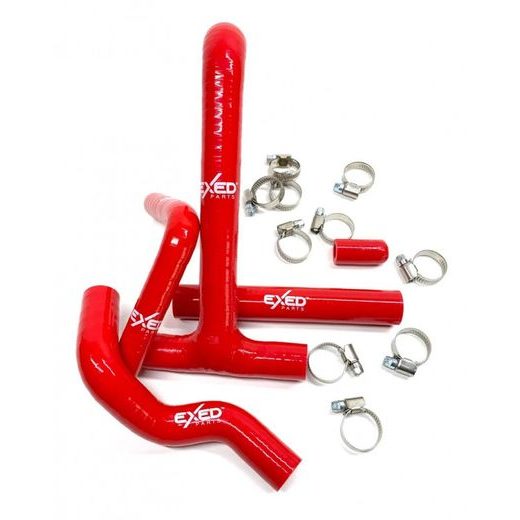 SILICONE RADIATOR HOSES EXED EP-SH-B-20/23-R, RAUDONOS SPALVOS