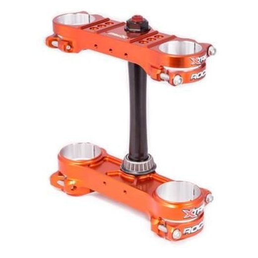 TRIPLE CLAMP X-TRIG ROCS PRO 40502009, ORANŽINĖS SPALVOS