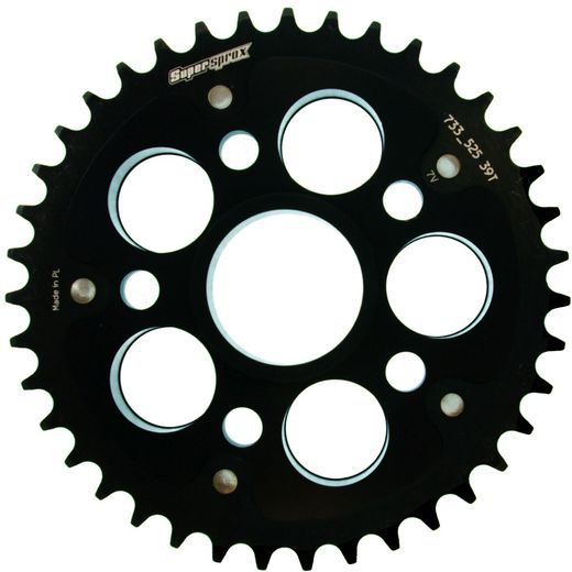 REAR SPROCKET SUPERSPROX STEALTH RST-733_525:39-BLK, JUODOS SPALVOS 39T, 525