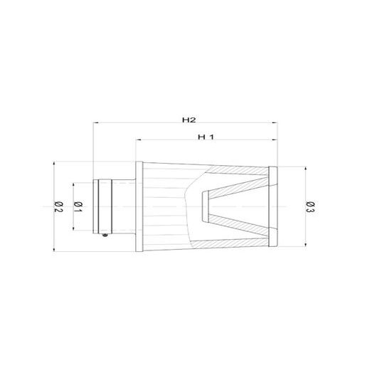 TWIN CONICAL AIR FILTER BMC FBTW130-206P PLASTIC TOP