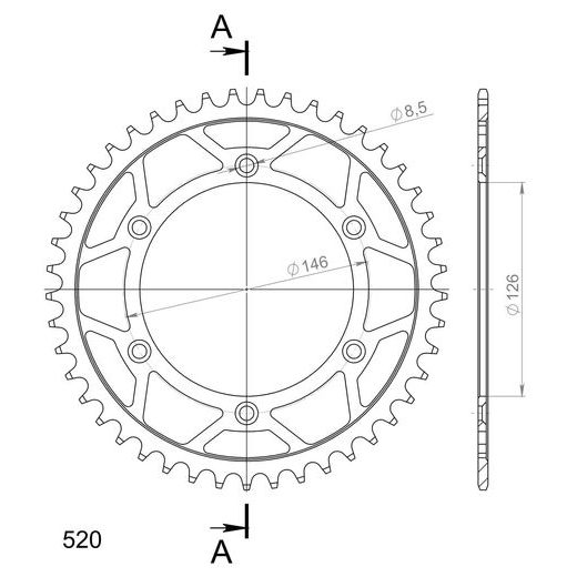 GALINĖ ŽVAIGŽDĖ SUPERSPROX RFE-808:45-BLK, JUODOS SPALVOS 45T, 520