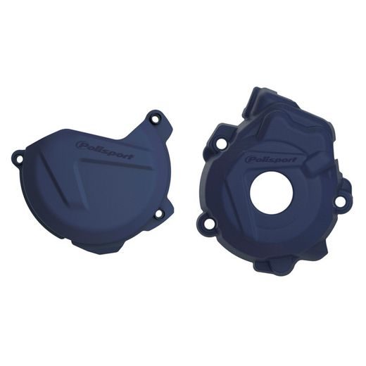 CLUTCH AND IGNITION COVER PROTECTOR KIT POLISPORT 90972, MĖLYNOS SPALVOS