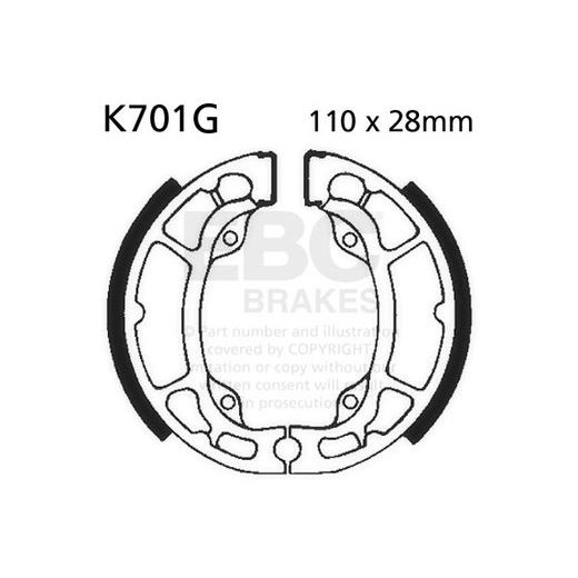 BŪGNINIŲ STABDŽIŲ TRINKELĖS EBC K701G GROOVED