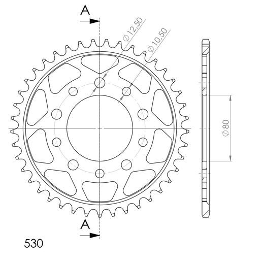 GALINĖ ŽVAIGŽDĖ SUPERSPROX RFE-1334:41-BLK, JUODOS SPALVOS 41T, 530