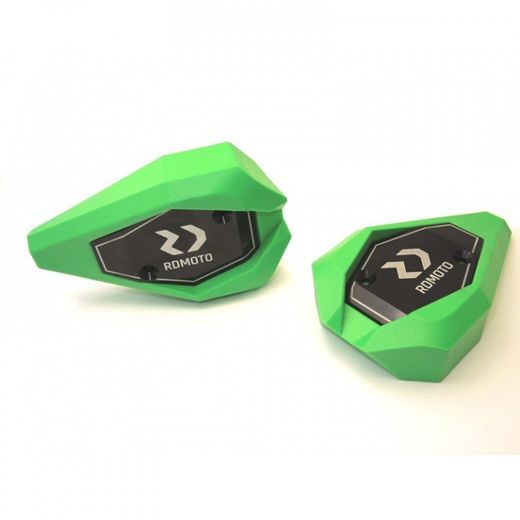 CRASH SLIDERS RDMOTO KTM13N GREEN POLYAMIDE WITH BLACK CAPS