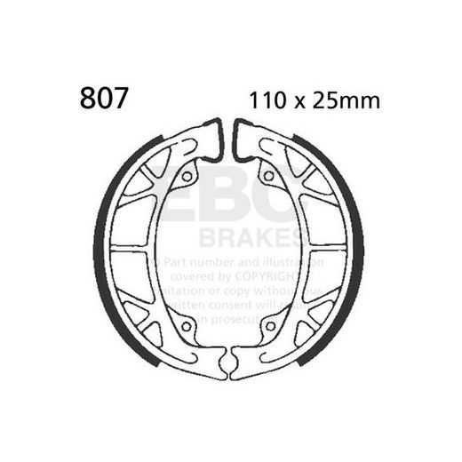 BŪGNINIŲ STABDŽIŲ TRINKELĖS EBC 807